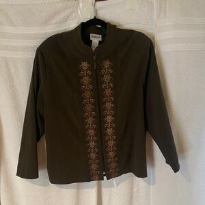 BonWorth Women's Brown Embroidered Jacket Closet 1
